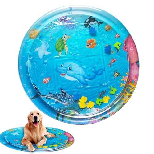 Ziennhu Sensor-Wasser-Spielmatte, Mehrzweck-Wasser-Spielmatte, Cartoon-Interaktives Spielzeug, niedliche Katzen-Wassersensor-Spielmatte, Entspannung, Spielmatte für Welpen, Haustiere von Ziennhu