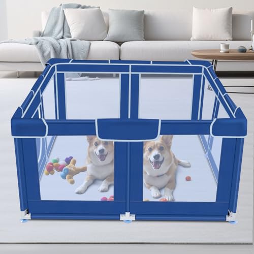 50 × 127.0 cm Hunde-Laufstall, Welpenlaufstall mit externem Reißverschluss-Tür-Design, Hundespielstall für Welpen, kleine und mittelgroße Hunde, Welpenlaufstall, Hundezaun von Zikopomi