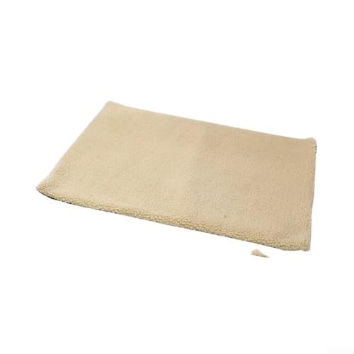 Zilimontt Selbstheizende Haustiermatte, thermisch, waschbar, für Hunde und Katzen, rutschfest, feuchtigkeitsbeständig, bequem, Schlafteppich, 60 x 45 cm, Beige / Weiß (Weiß) von Zilimontt