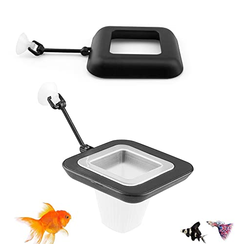 2 Stück Aquarium Fütterungsring, Fütterungsring, Quadratischer Schwimmender Futterring, Fisch Fütterung Ring mit Saugnapf, Feeding Station für Fische, für Aquarien und Aquarien von Zillary