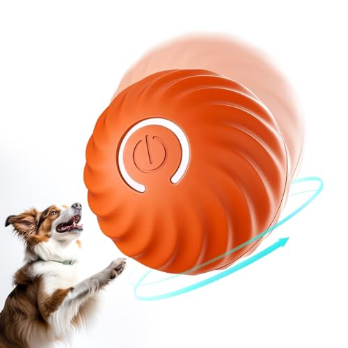 Zinueen Hundebälle - Interaktives Hundespielzeug, Selbstrollender Ball Hund, inklusive strapazierfähigem Automatisch Rollendem Ball von Zinueen