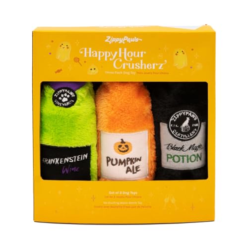 Happy Hour Crusherz – Halloween (3er-Pack) für Katzen | Catnip-Spielzeuge im gruseligen Halloween-Design von ZippyPaws