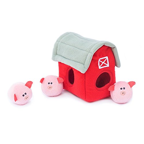 Zippy Paws ZP821 Burrow -Pig Barn Hundespielzeug, 200 g von ZippyPaws