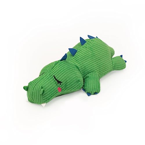 ZippyPaws Snooziez mit Shhhqueaker – Alligator – Beruhigendes Quietschspielzeug für Hunde – Leise Shhhqueaker für sanften Spielspaß, Weiches und Kuscheliges Design, 24 Stück pro Karton von ZippyPaws