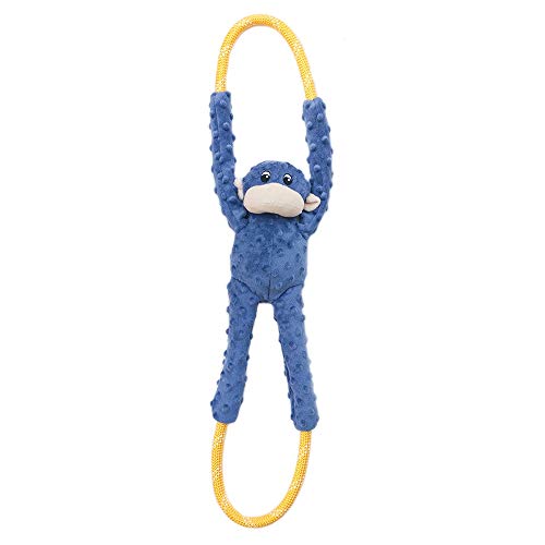 ZippyPaws ZP808 Ropetugz Hundespielzeug AFFE, quietschend, Blau von ZippyPaws