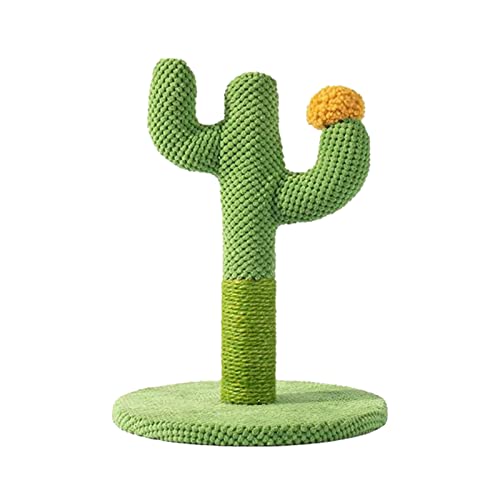 Cactus Cat Scratcher Tree, 1 süßes Kätzchen-Spielzeug mit Kratzstangen, schützt Möbel mit natürlichem Sisal-Katzenspielzeug, interaktives stabiles Basis-Haustierspielzeug für Katzen und Kätzchen von Ziurmut