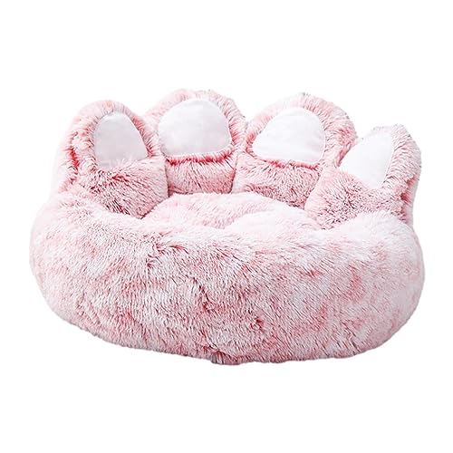 Decor Home Hundesofa, 45 x 45 x 34 cm, rutschfeste Plüsch-Schlafcouch mit herausnehmbarem Innenpolster, Pfotenform, Bett für Hunde und Katzen, Welpen und Kätzchen von Ziurmut