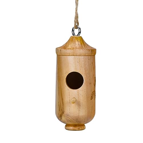 Hölzernes Kolibri-Schaukelnest, Hummingbird Swing House aus Holz, Vogelhäuschen für draußen, wiederverwendbares Naturholznest für Zaunkönig, Gartenfenstersperling im Freien Ziurmut von Ziurmut