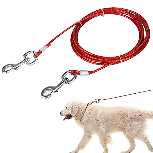 Schweres Hundekabel, Hundebindeseile, Zubehör für Hunde i Freien beim Camping, Laufsystem für Hunde im Freien, Robuste Kette zum Camping mit stabilem Karabiner für Outdoor-Aktivitäten von Ziurmut