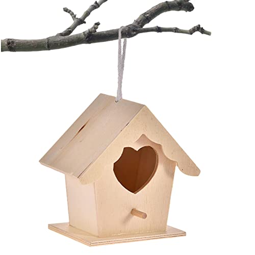 Vogelhäuschen für draußen - Zedernblaues Vogelhaus | DIY Natural Bird Hut Bluebird Finch Cardinals Hanger Bird Nest for Garden Viewing Ziurmut von Ziurmut