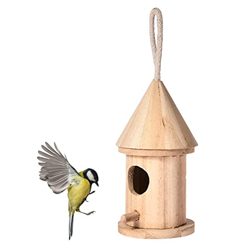 Vogelhäuser | Vogelhaus aus Holz zum Aufhängen im Freien - DIY Natural Bird Hut Bluebird Finch Cardinals Hanger Bird Nest for Garden Viewing Ziurmut von Ziurmut