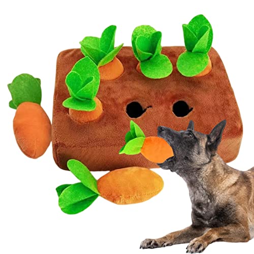 Ziurmut Pet Snuffle Carrot Toy, Versteckspiel Carrot Farm Dog Puzzle, Carrot Snuffle Dog Toy, Carrot Dog Enrichment Toy for Dog Aggressive Chewers von Ziurmut