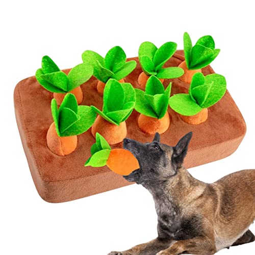 Ziurmut Pet Snuffle Carrot Toy, Versteckspiel Carrot Farm Dog Puzzle, Carrot Snuffle Dog Toy, Carrot Dog Enrichment Toy for Dog Aggressive Chewers von Ziurmut