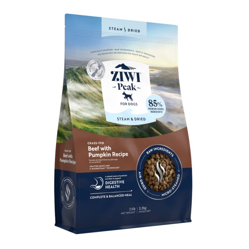 Ziwi Peak Steam & Dried Rind mit Kürbis - 3,2 kg von Ziwipeak