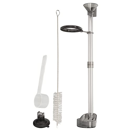 Zjyufy Garnelen Futternapf Set, Aquarium Fisch Feeder Tube Kit, Multifunktionaler Kunststoff Fisch Garnelen Feeder mit Futterring Reinigungsbürste und Futternapf von Zjyufy