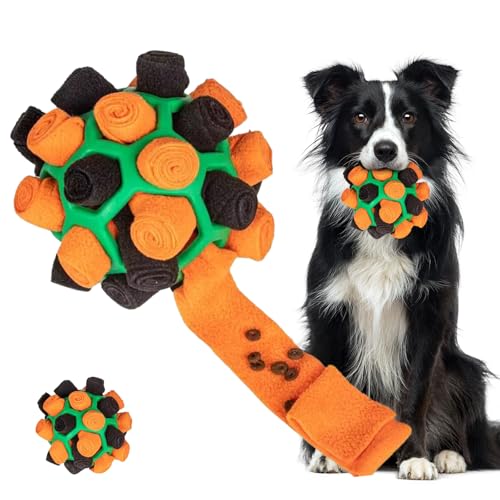 Zjyufy Hunde-Puzzle-Spielzeug, Schnüffelball für Hunde, interaktives Hundespielzeug, natürliche Futtersuchfähigkeiten, Welpen-Leckerli-Spender, Geruchstraining, langsames Fressen, Spielzeug für von Zjyufy