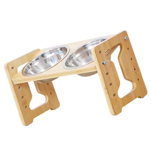 Zkydhbd Ergonomische Haustier Feeder Schüssel Mit Abnehmbaren Edelstahlschalen 5 Einstellungshöhe Nicht Klimaanlagen Holzbasis Hunde Ernährungsstation Erhöhte Haustier Feeder Für Hund Und Katzen Zkydhbd Ergonomische Haustier Feeder Schüssel Mit Abnehmbaren Edelstahlschalen 5 Einstellungshöhe Nicht Klimaanlagen Holzbasis Hunde Ernährungsstation Erhöhte Haustier Feeder Für Hund Und Katzen von Zkydhbd