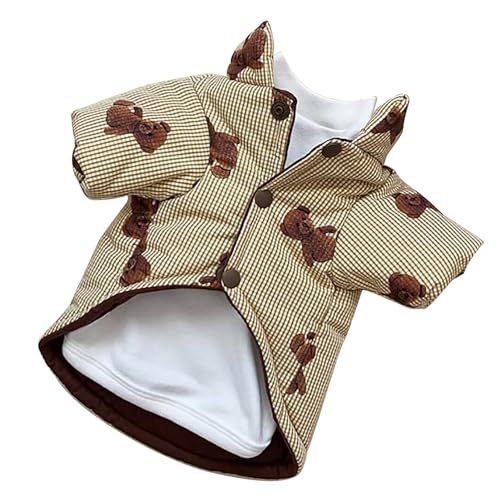 Dog Winter Coat, Dog Hoodie, Warm Puffer Jacket, Multipurpose Sylish Cute Print Warm Windproof Pet Winter Clothes for Dogs Puppies Cats (L) von Zoeyilan