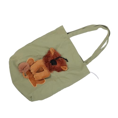 Kleine Welpen-Hundetasche, Katzentasche, atmungsaktive tragbare Haustier-Schultertasche aus Segeltuch für Katzen, Kätzchen, Kaninchen, kleine Hunde, Einkaufen, Reisen (L 23,6 x 13 x 2,8 Zoll) von Zoeyilan