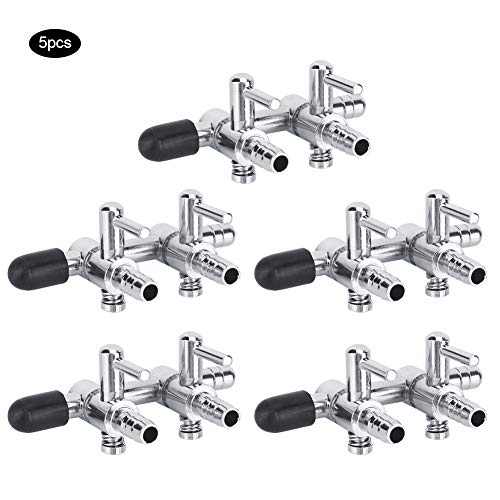 Zoeyilan 5PCS Aquarium-Steuerventil, Aquarium-Luftpumpen-Splitter, Aquarium-Luftventil, Edelstahl-Aquarium-Luftstromkontrollventil, Aquarium-Luftpumpen-Zubehör (3 Head) von Zoeyilan