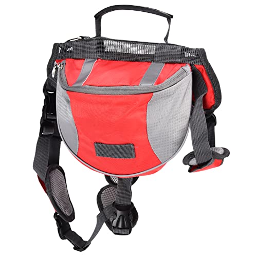 Zoeyilan Hunde-Satteltaschen-Rucksack, Hunde-Rucksack, Hunde-Satteltaschen-Pack, verstellbare Hunde-Satteltasche mit Seitentaschen für Wandern, Reisen, Camping, Training (M) von Zoeyilan