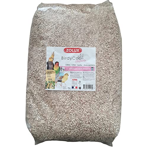 Zolux - Birdycob Nature Einstreu für Vögel, 15 l, 5,1 kg von Zolux