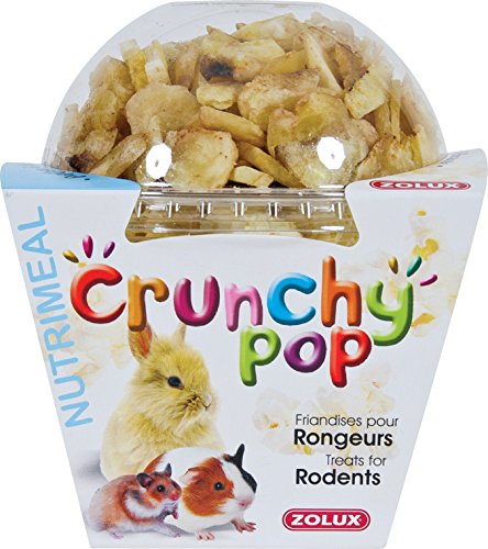 Zolux Crunchy Pop Banane 63G Pop Corn und Banane Leckerli für Nager von Zolux