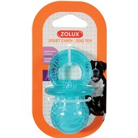 Zolux Hundespielzeug Schnuller Pop, blau - L 4,5 x B 4,5 x H 7,7 cm von Zolux