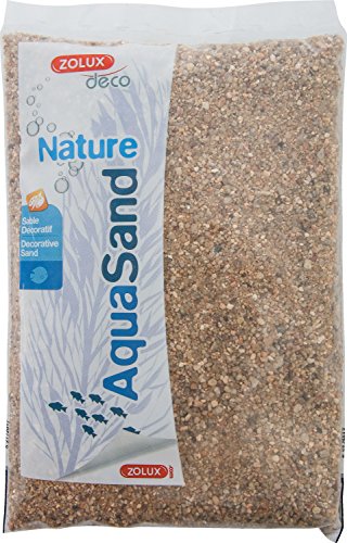 Zolux Kies Natur für Aquarium Sand-Fluss von 1 bis 4 mm Korngrösse – 1 kg von Zolux