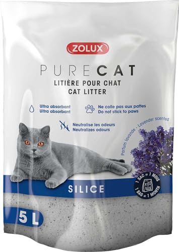 Zolux Purecat Silica Katzenstreu mit Duft, 5 Liter von Zolux