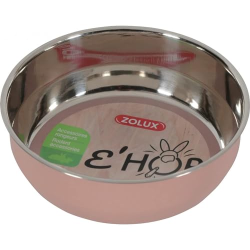 Zolux - Schüssel aus Edelstahl EHOP, 400 ml, Rosa für Nagetiere. von Zolux