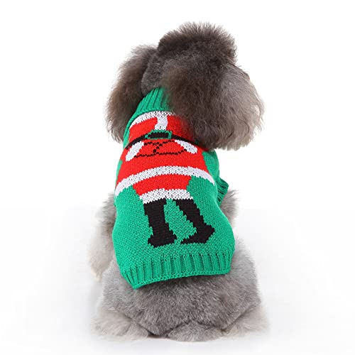 Zomtier Hundepullover Weihnachten Hund Rollkragenpullover Weihnachten Muster Strickwaren warme Haustier Pullover Winter Hund Mantel Hundewelpen Geschenk für klein mittelgroße Hunde von Zomtier