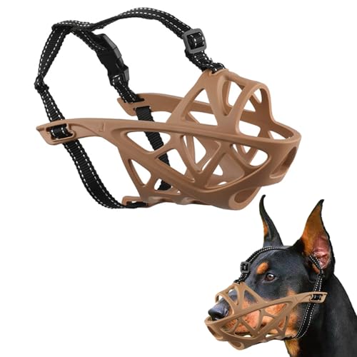 Maulkorb Für Hunde, ZoneYan Maulkorb Mittlere Hunde, Maulkorb Labrador, Maulkorb Abgerundetem Mesh, Mesh Hundemaulkorb, Verhindert Das Beißen, Kauen Und Belle (B-L) von ZoneYan