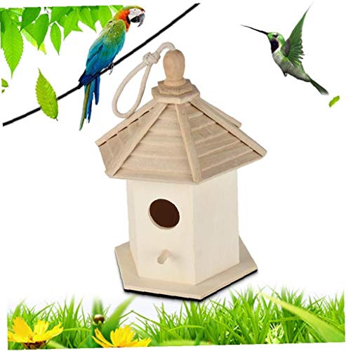 Zonfer Vogelkäfige 1pc Holz-Vogel- Wand-Holz Im Freien Nest Vogel-holzkiste Für Hausgarten-Dekoration-zusatz von Zonfer