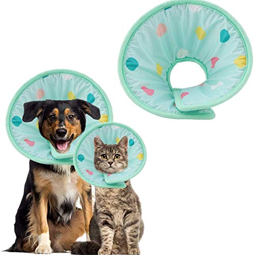 Halskrause Hund Schutzkragen Kätzchenhalsband Katzenhalsbänder Kegel Hunde-Anti-Biss-Halsband Cat Recovery Collar Haustierschutzhalsband L von Zongha