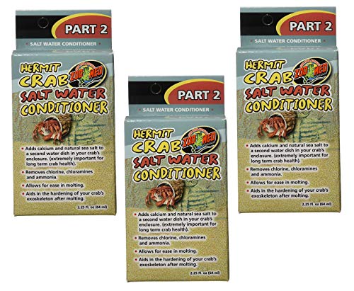 (3 Pack) Zoo Med Labs Hermit Crab Salt Water Conditioner with Calcium 3 oz von Zoo Med