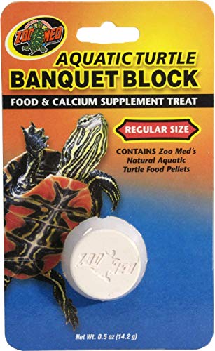 (4 Pack) Zoo Med Aquatic Turtle Banquet Block Food and Calcium Supplement Treat von Zoo Med