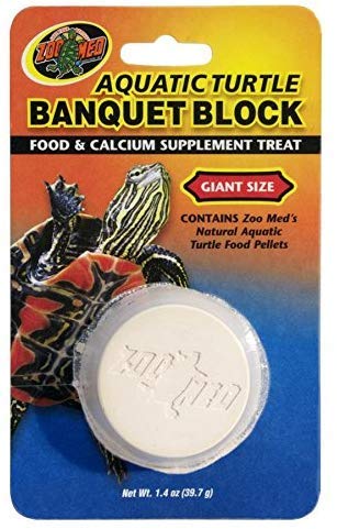 (4 Pack) Zoo Med Aquatic Turtle Giant Banquet Block Food and Calcium Supplement von Zoo Med