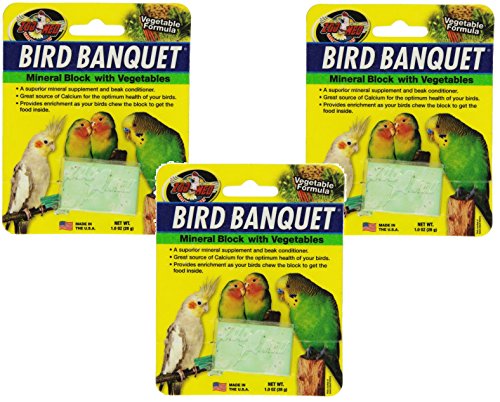 Zoo Med (3 Pack) Labs Supplement Bird Banquet Mineral Block Veggie Formula von Zoo Med