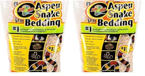 Zoo Med - Aspen Snake Reptilienstreu, natürliche Pappel-Reptilienstreu, super saugfähig, ungiftig, geruchlos, 8.8 L (Packung mit 2) von Zoo Med