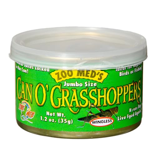 Zoo Med Can O' Grasshoppers Insektenfutter Grashüpfer für Reptilien, 35g von Zoo Med