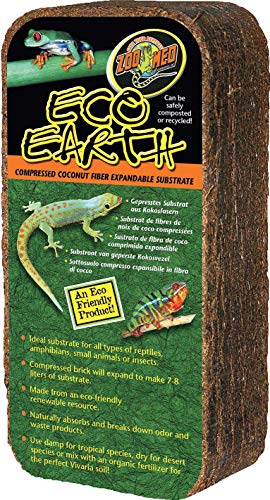 Zoo Med Eco Earth Compressed Coconut Fiber Substrate 7-8 Liters 1 Brick - 2 Pack von Zoo Med