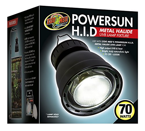 Zoo Med LF-95E Powersun H.I.D UVB Lamp Fixture 70 W - doppelwandige Sicherheits - Lampenfassung von Zoo Med