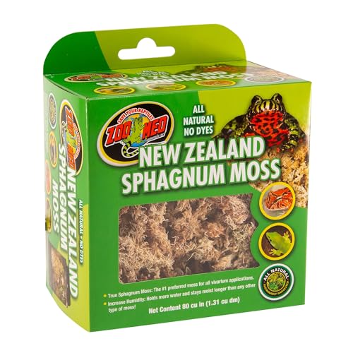 Zoo Med New Zealand Sphagnum Moss - Natürliches Terrariensubstrat für Landschildkröten und Reptilien, Sphagnum Moss, 1.3 L von Zoo Med