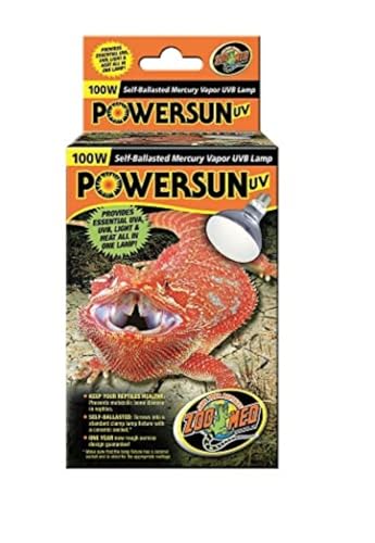 Zoo Med PUV-11E PowerSun UV Lampe für Reptilien 100 Watt, Rot von Zoo Med