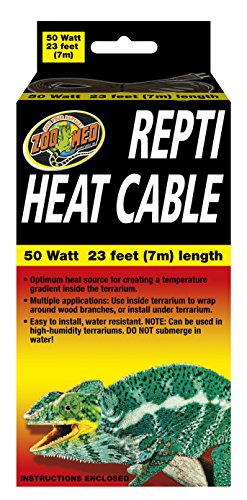 Zoo Med RHC-50E Repti Heat Cable, 50 W, 7 m Heizkabel, Wärmequelle im Terrarium von Zoo Med