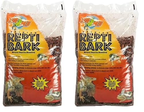 Zoo Med Repti Bark – Terrarium Decor, kleine natürliche Tannenrinde, wiederverwendbar, 8.8 l (Packung mit 2) von Zoo Med