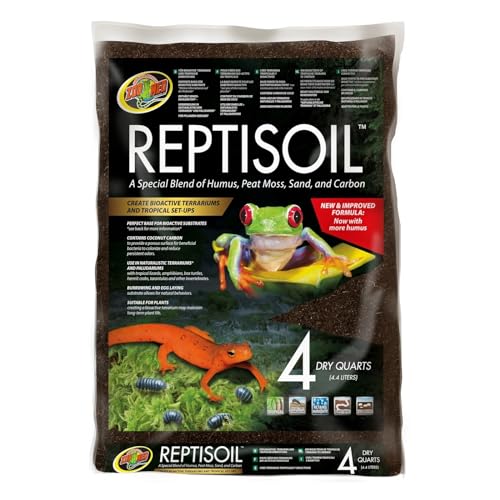 Zoo Med Reptisoil Bioaktives Substrat für Reptilien, Spinnentiere, Schildkröten und Amphibien auf Kokosfaserbasis für Tropische Böden, 4,4 Liter von Zoo Med