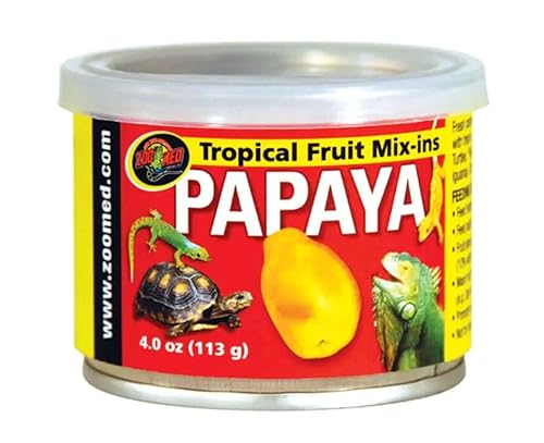 Zoo Med Tropical Fruit Mix-ins Papaya 3 x 95g, 3er Pack Ergänzungsfuttermittel für Reptilien von Zoo Med