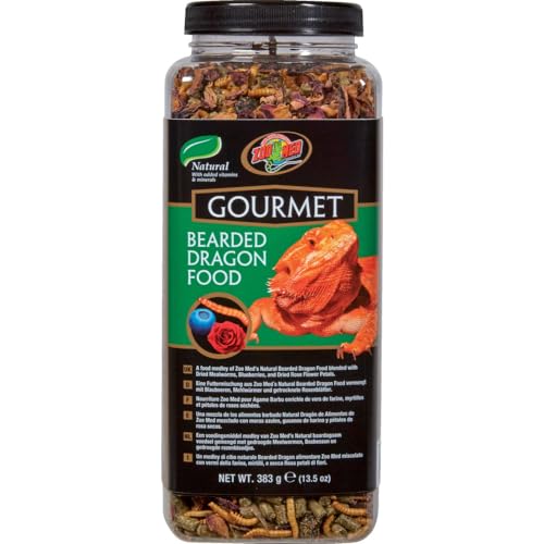 Zoomed Gourmet Bearded Dragon Food - natürliches Hauptfutter für Bartagamen, 1er Pack (1 x 383 g) von Zoo Med